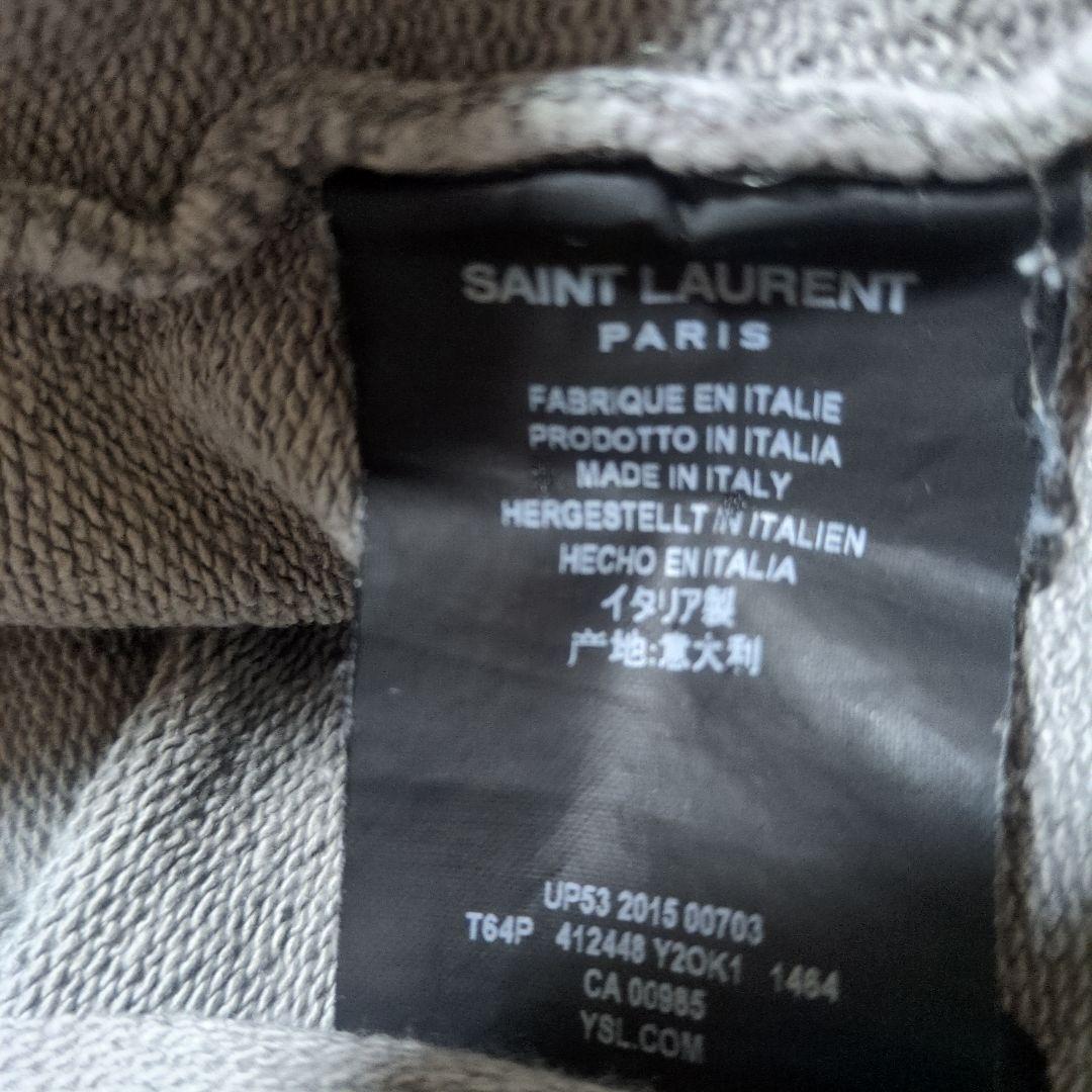 SAINT LAURENT PARIS ジップパーカー ダメージ ヴィンテージ