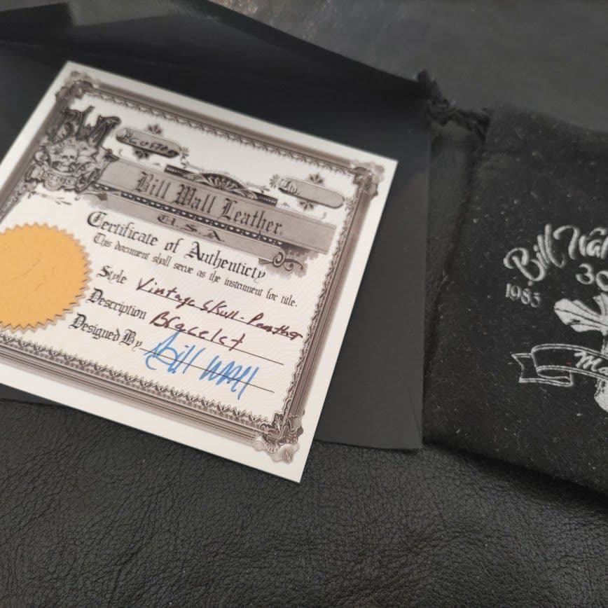 Bill Wall Leather ヴィンテージスカル パンサー ブレスレット