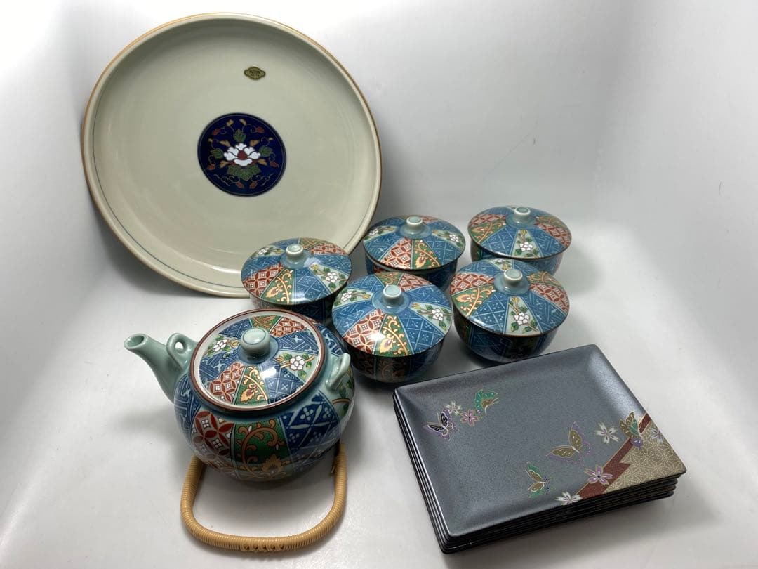 有田焼　急須・湯呑／盛り鉢／銘々皿セット