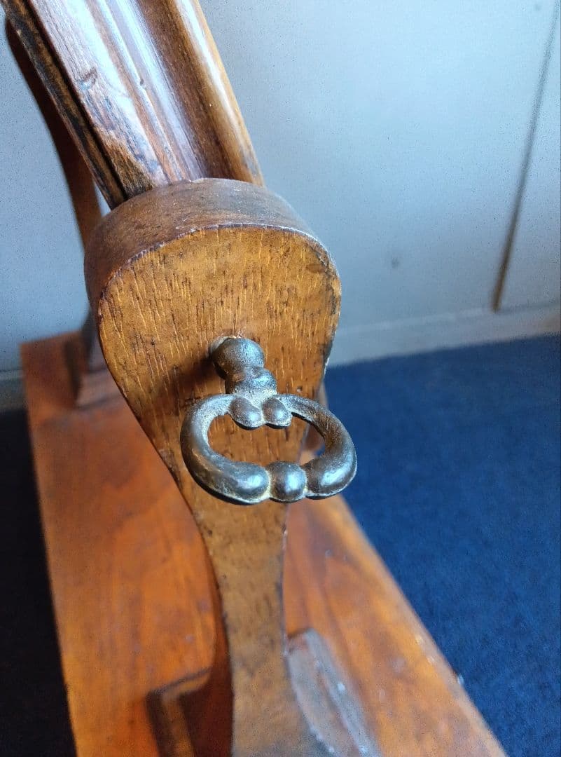 木製オーバル型ドレッサー・鏡台　レトロ　ヴィンテージ