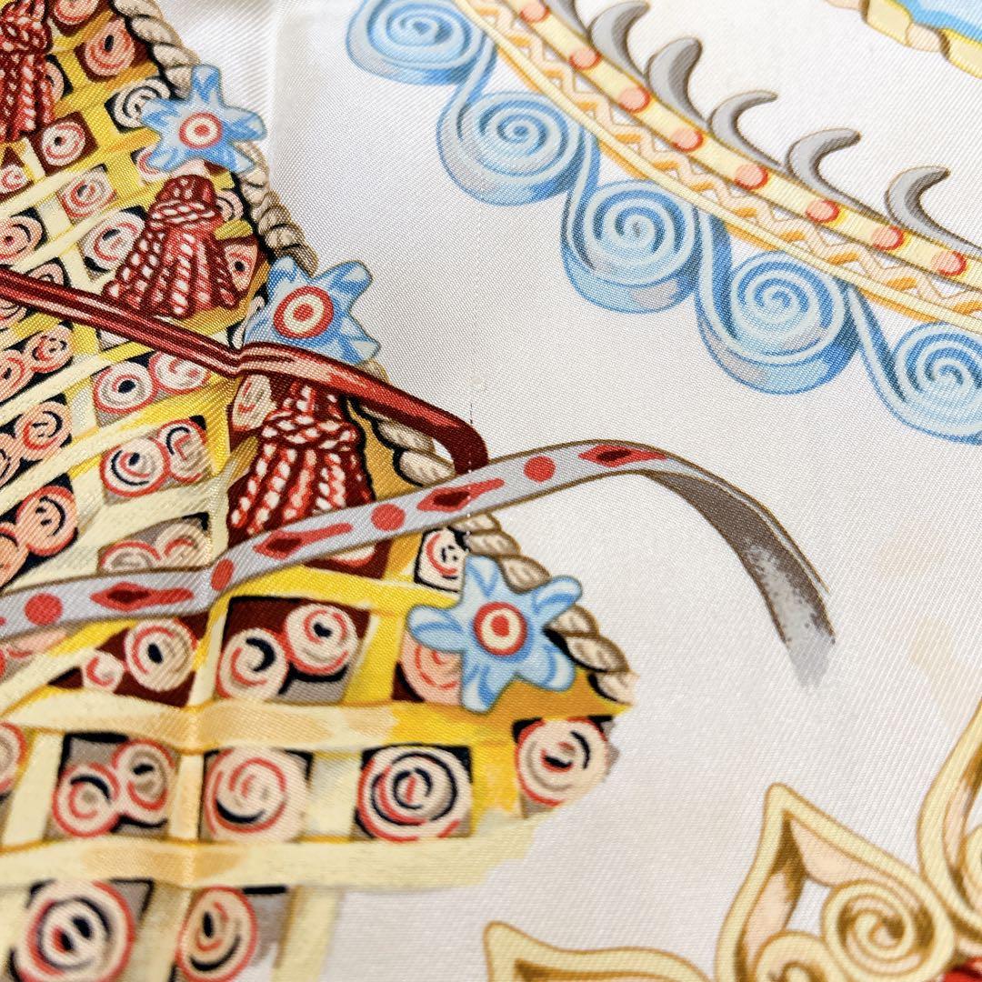 【タグあり】HERMÈS エルメス カレ90 パプロール 馬車と貴族 シミあり