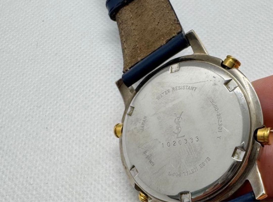 Yves Saint Laurent サンローラン クロノグラフ 腕時計 稼働