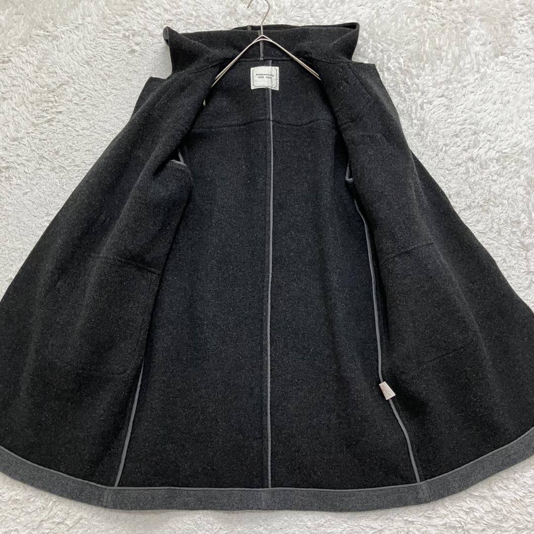 美品✨マドモアゼルノンノン ダッフルコート ダブルフェイス ロング 木製トグル