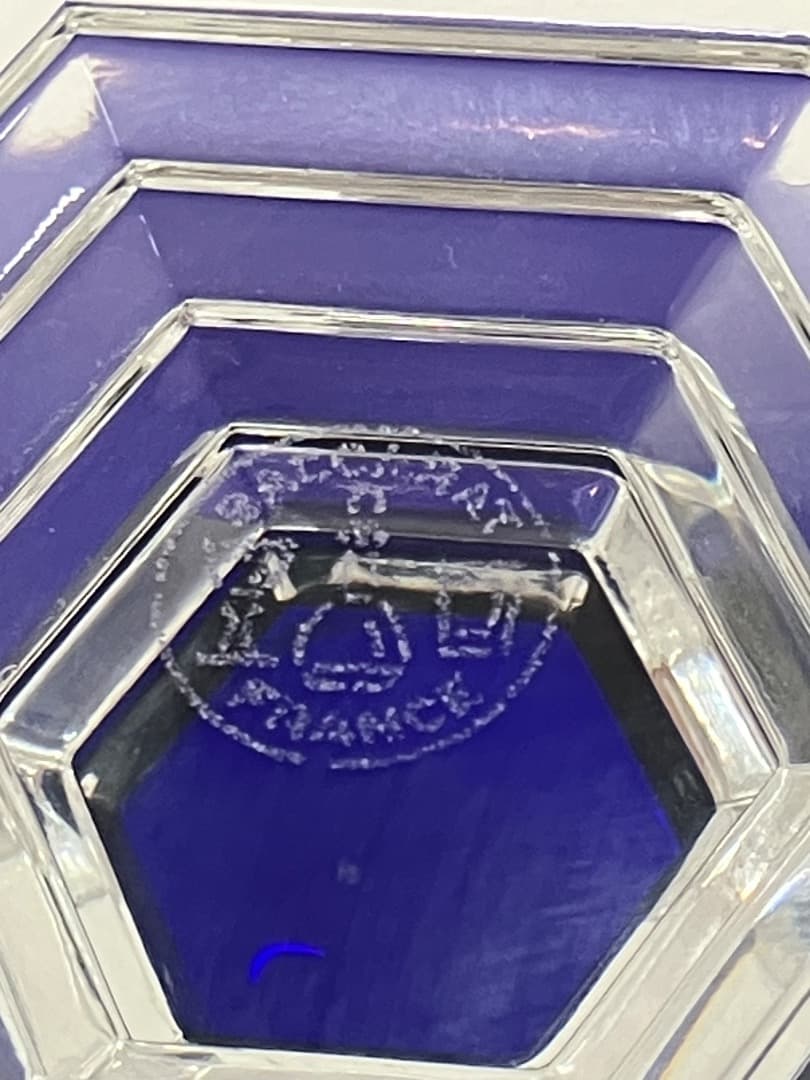 バカラ　コバルトブルー シャンパングラス