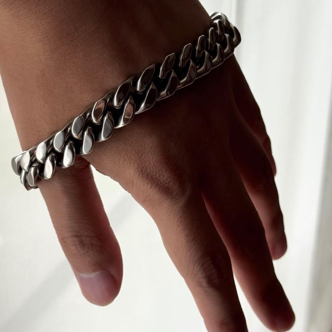 純チタン 極太 喜平 ブレスレット 23cm 15mm 新品 刻印入り