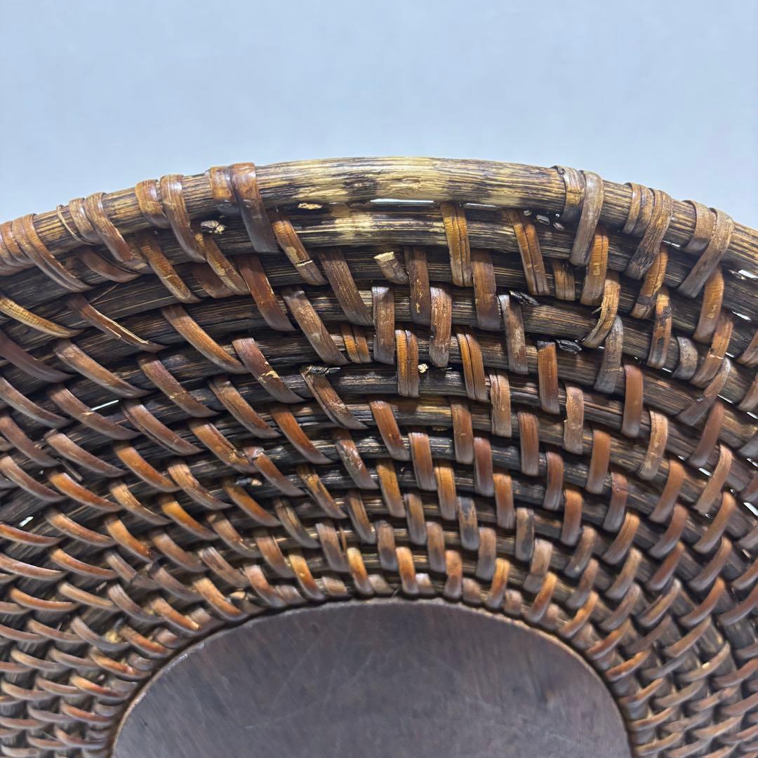 【極希少】ラタン製 チェア 彫刻 木彫り 犬 ドッグ