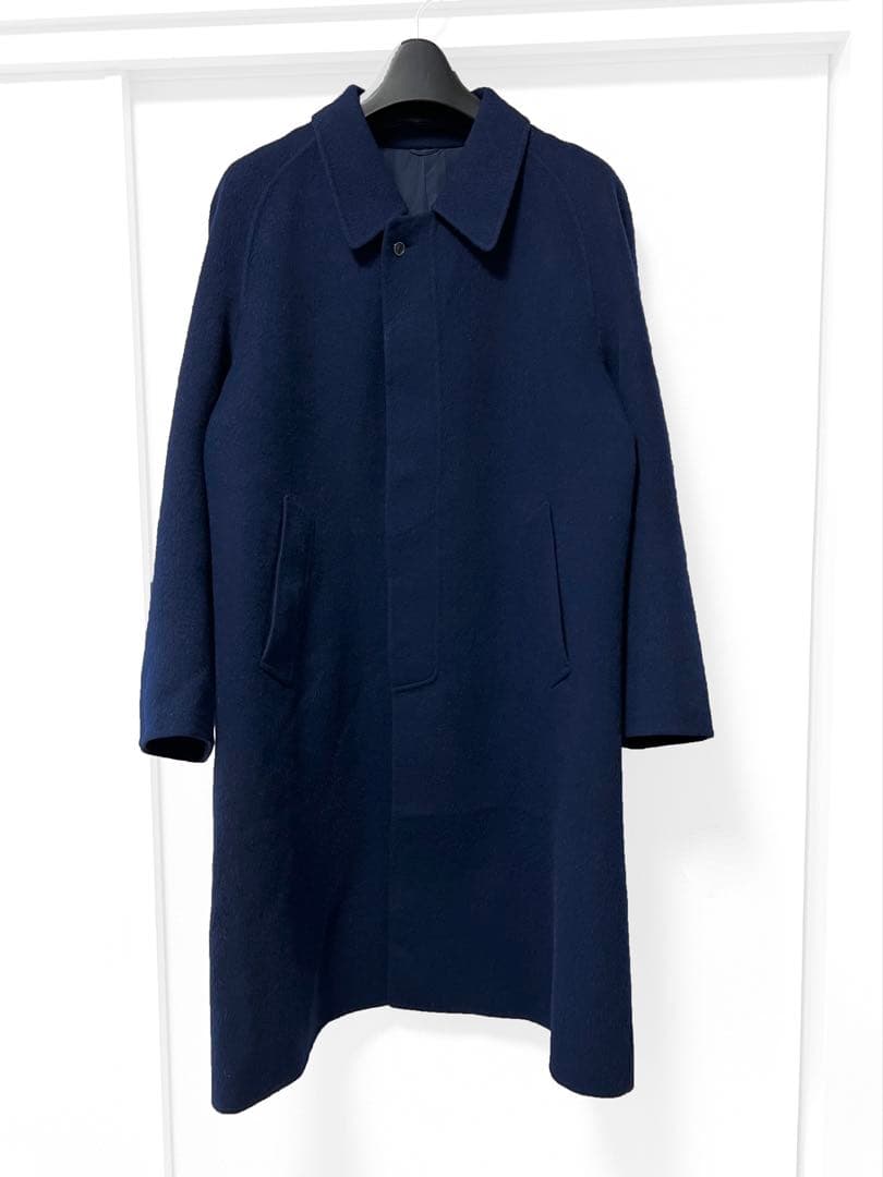 AGNONA カシミヤ100% ステンカラーコート ロイヤルブルー