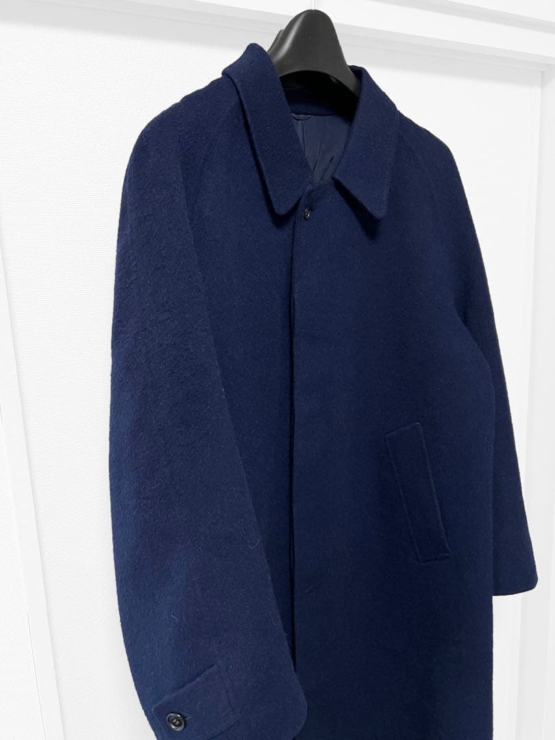 AGNONA カシミヤ100% ステンカラーコート ロイヤルブルー