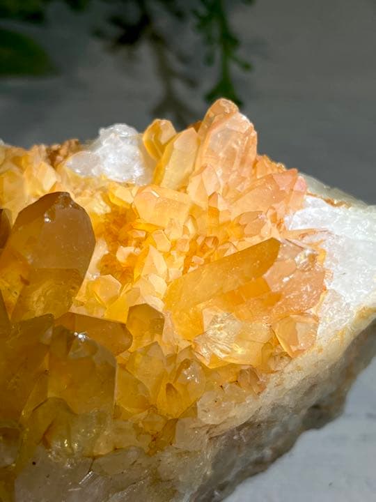 レシーバー　タイムリンク ✨　タンジェリン　蜜柑水晶　クラスター　原石　水晶