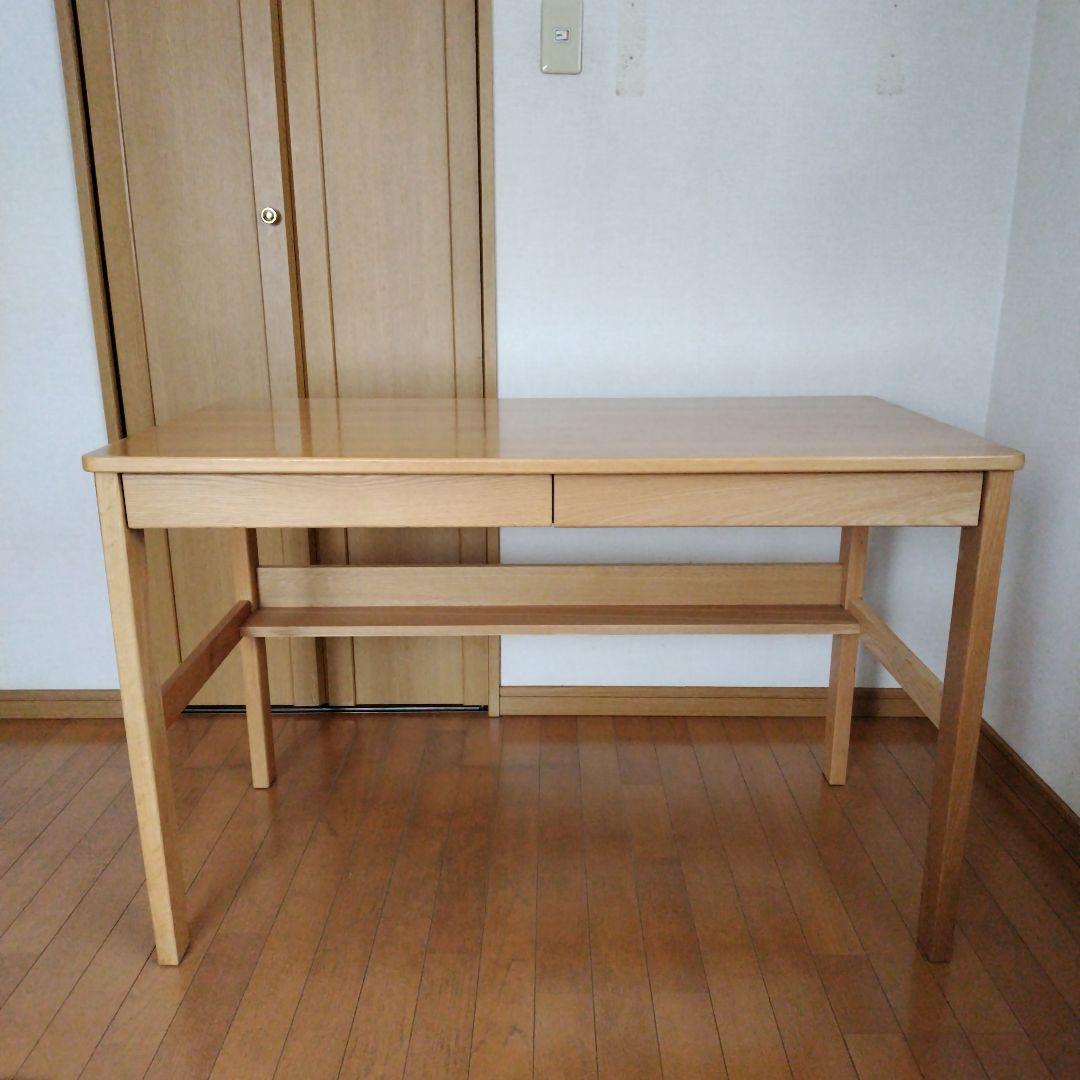 無印良品　オーク無垢材　デスク　机