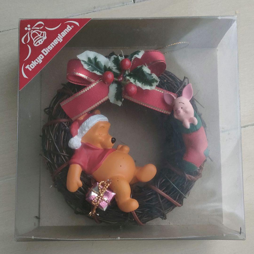 【未開封】東京ディズニーランド プーさん クリスマスリース 直径約10cm