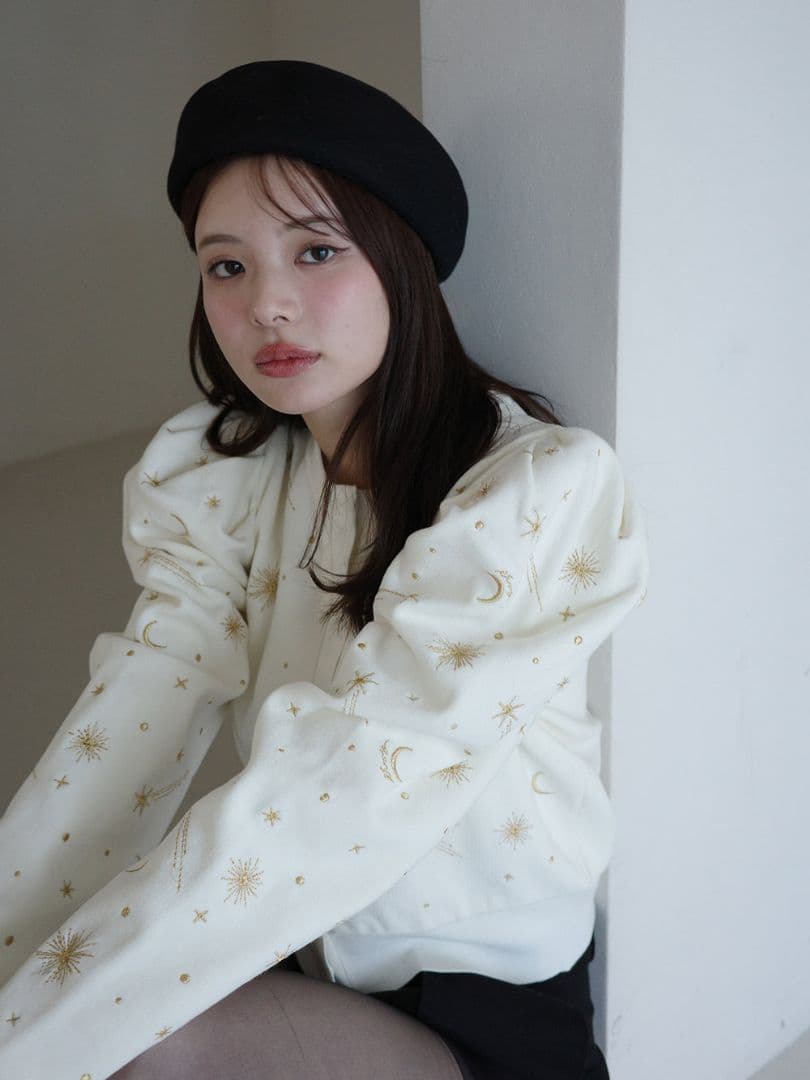 エイミーイストワール。スターエンブロイダリーニット