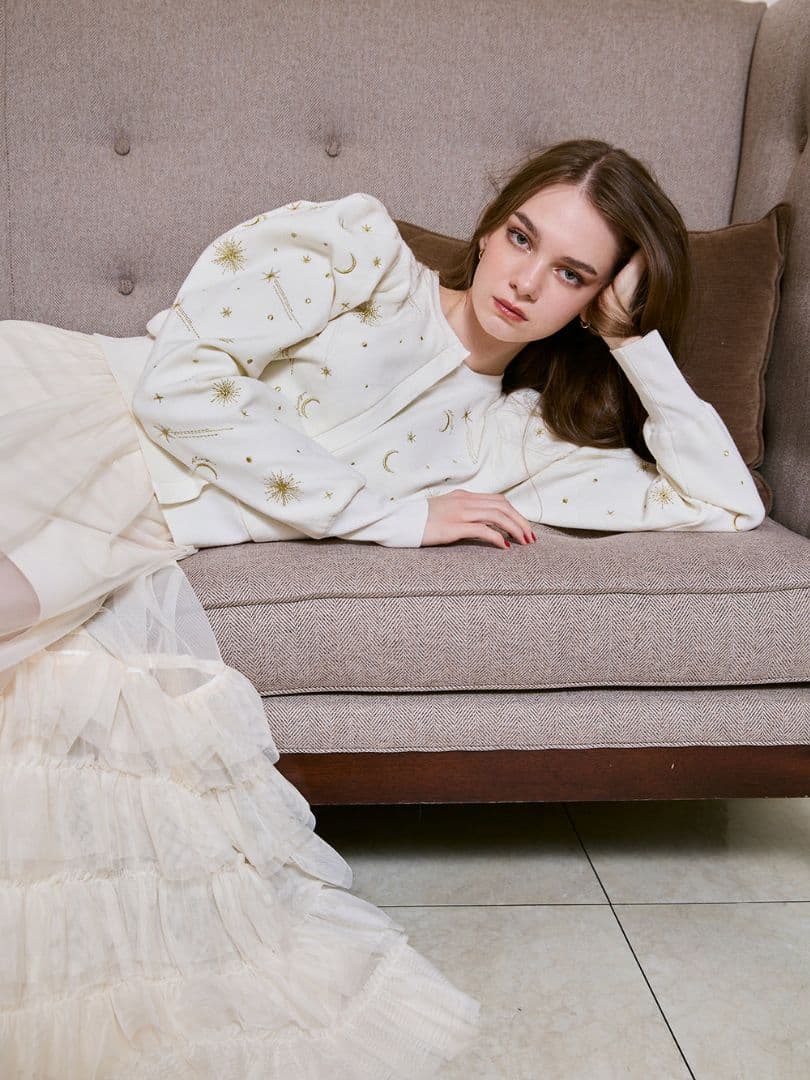 エイミーイストワール。スターエンブロイダリーニット