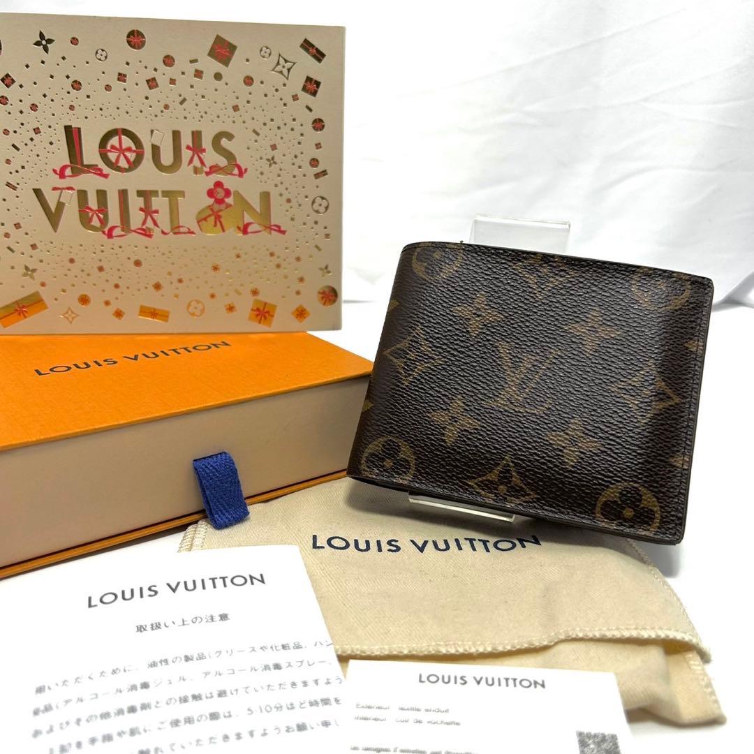 ルイヴィトン 二つ折り財布 M62288モノグラム ポルトフォイユ マルコ ロゴ