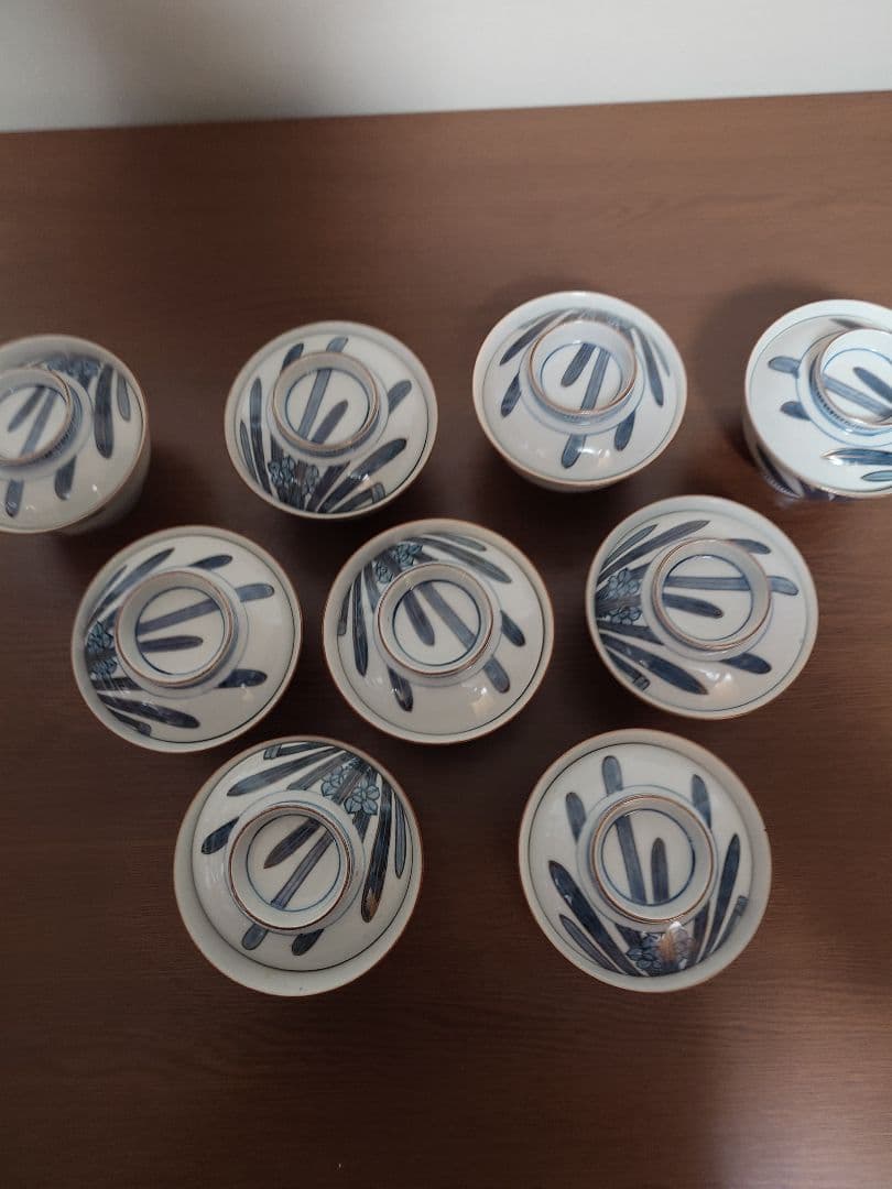 九谷造り蓋つき煮物椀 9個セット