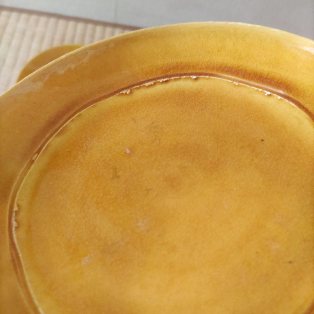 黄交趾　土器皿　 6枚セット