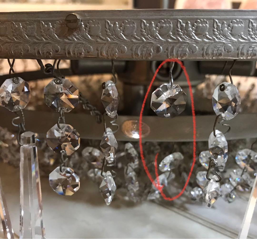 チェコ製　シャンデリア　天井直付　電球　9灯