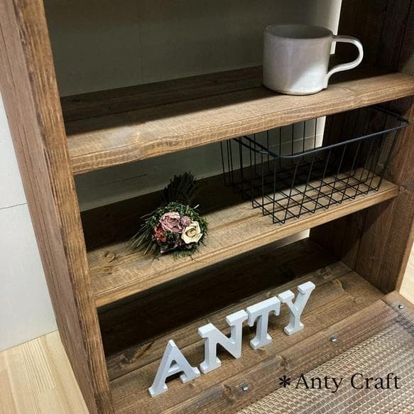 【サイズオーダー可】【引取可能】扉付きキッチン収納カフェ風食器棚 スパイスラック