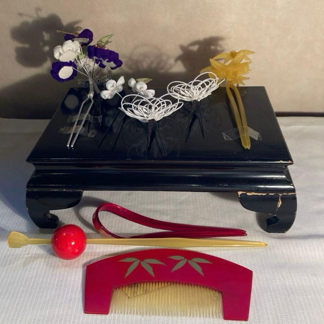 専用　舞妓簪　梅竹蝶々　花簪　藤下がり　鼈甲色簪　Uピン簪　櫛簪　玉簪　水引簪