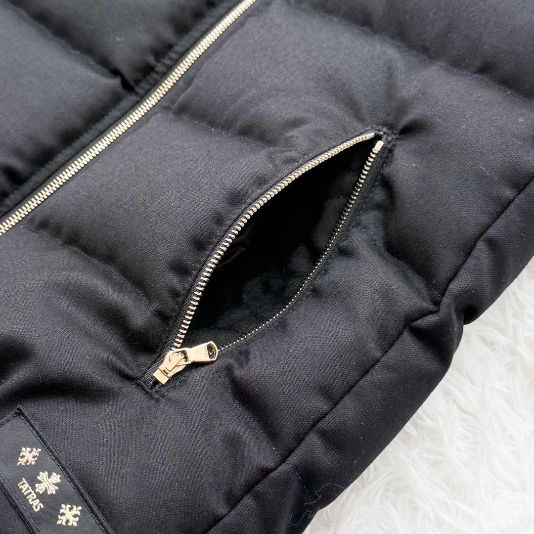 TATRAS ファー付きダウンベスト LUSERA 02 ブラック 定価11万