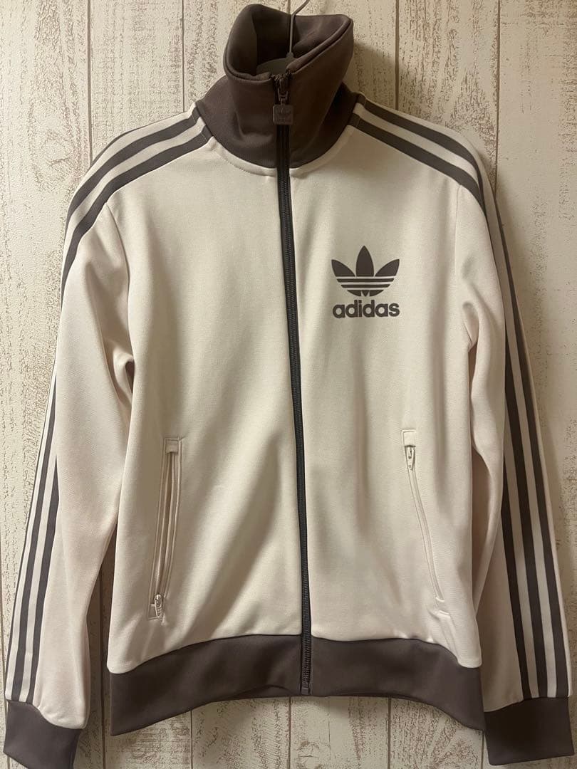 アディダス　ベッケンバウアー トラックジャケット　ジャージ オフホワイト/茶色