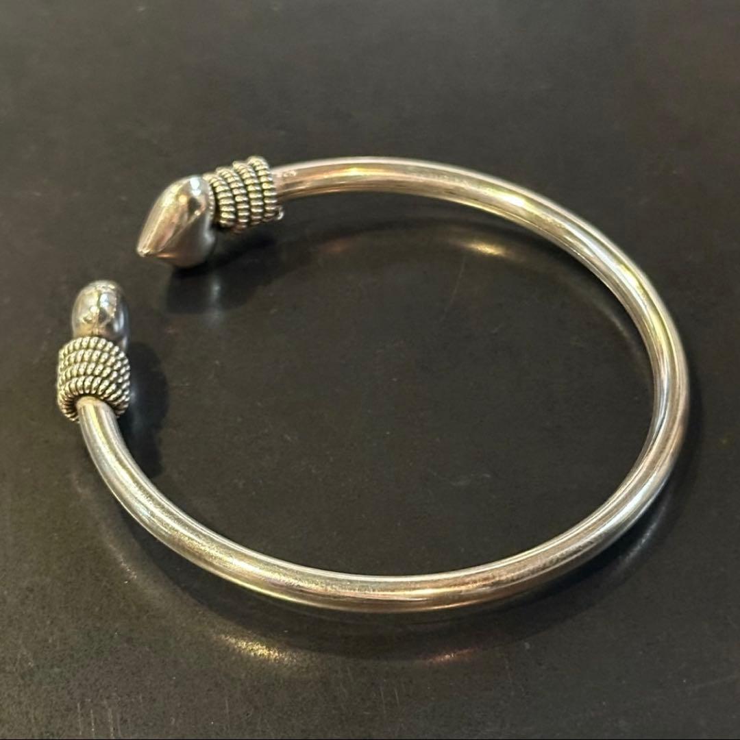 SILVER925 HEART DESIGN BANGLE/シルバー/バングル