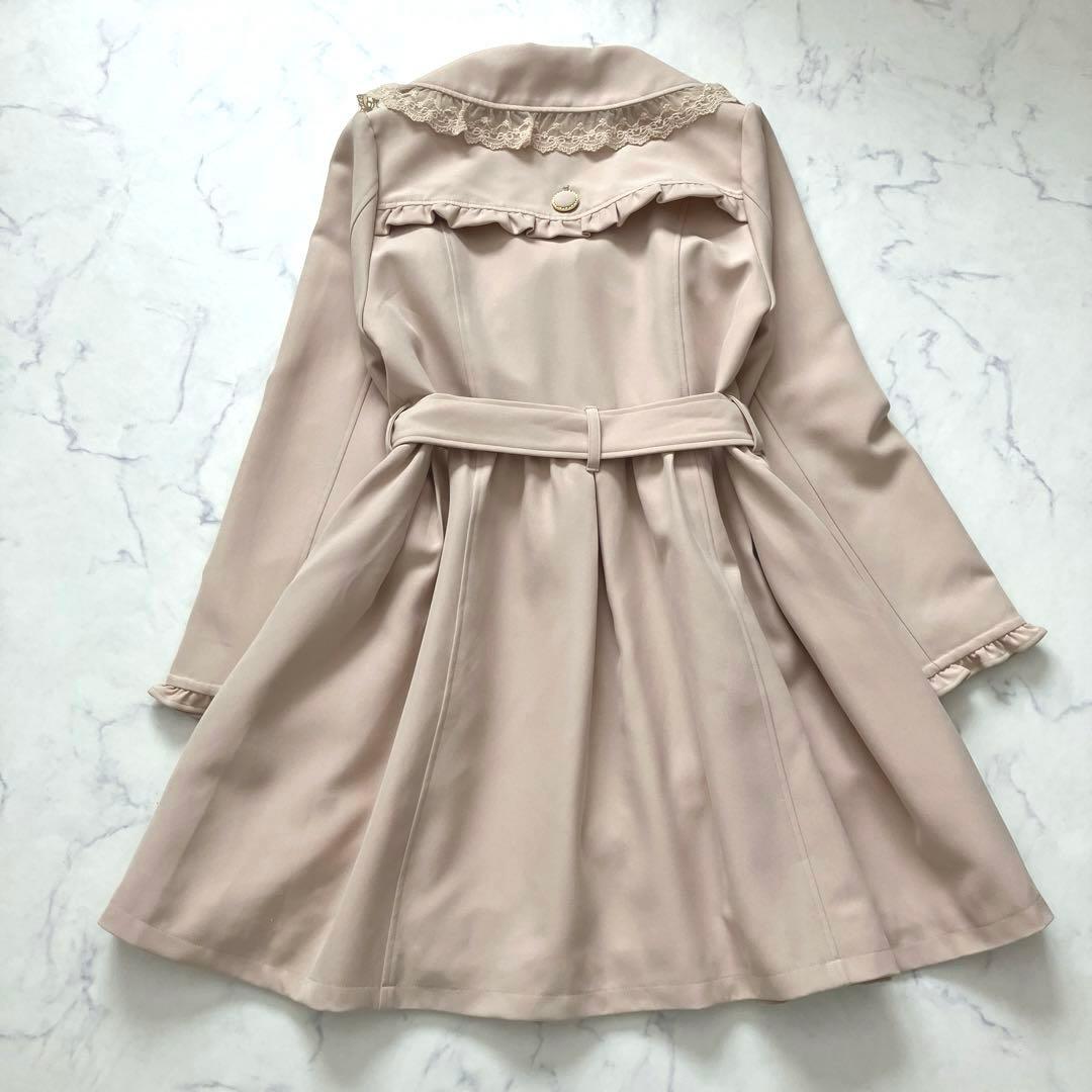 LIZ LISA リズリサ レースフリル襟 トレンチコート ベルト付 リボン