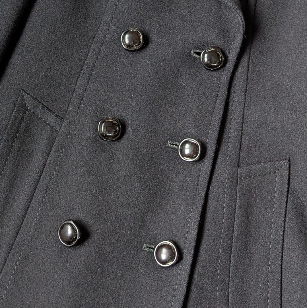 Herno ヘルノ ダブルチェスターコート ブラック 総柄 S相当 ヴィンテージ