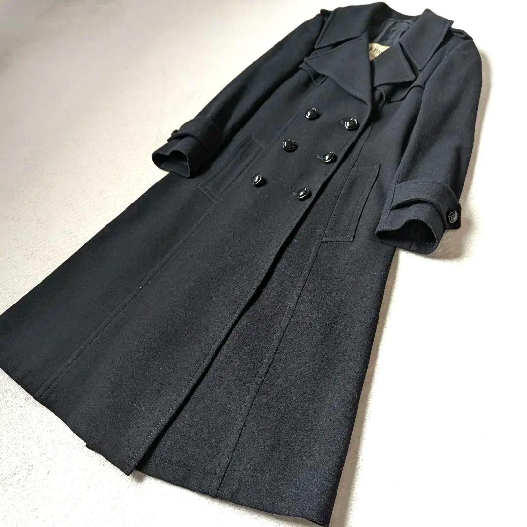 Herno ヘルノ ダブルチェスターコート ブラック 総柄 S相当 ヴィンテージ