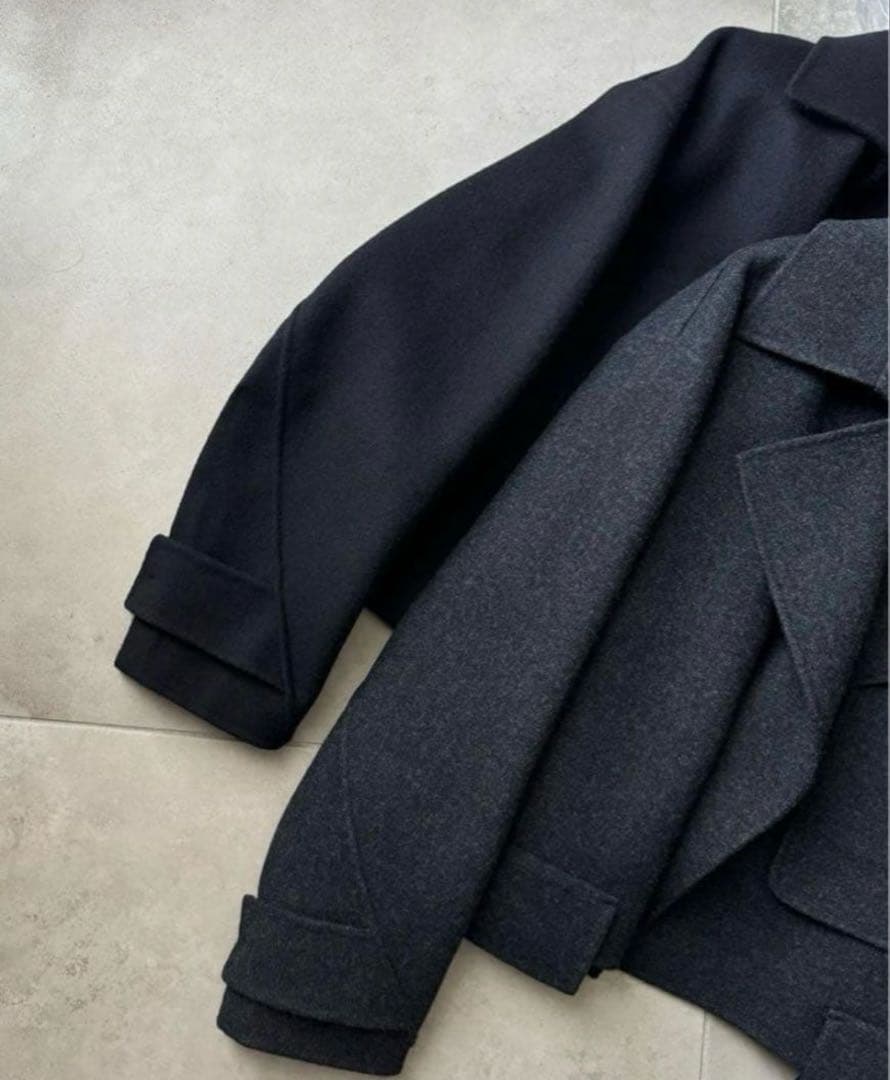 LOHEN ローヘン ショートトレンチリバーコート チャコール