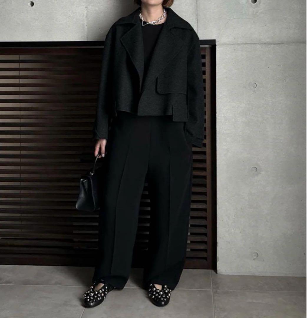 LOHEN ローヘン ショートトレンチリバーコート チャコール