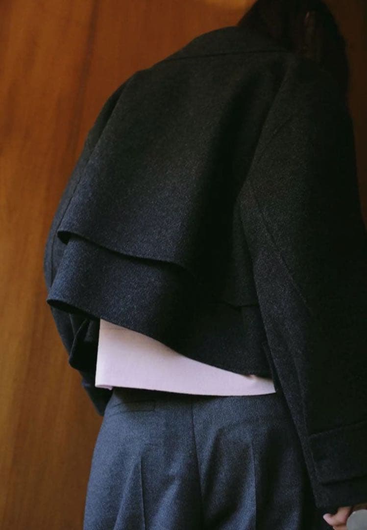 LOHEN ローヘン ショートトレンチリバーコート チャコール