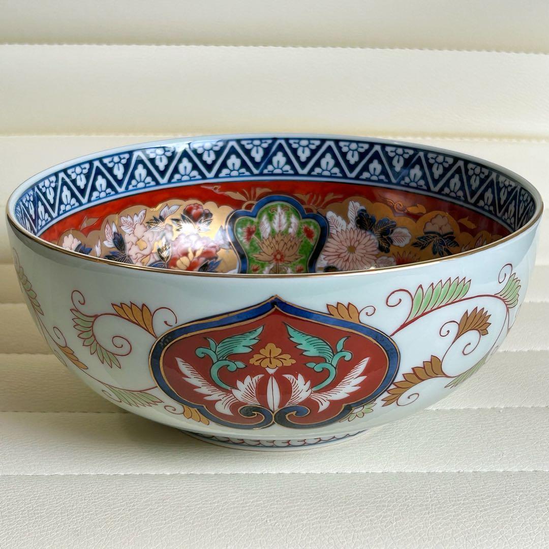 有田焼　賞美堂　其泉窯　極錦金彩古伊万里様式　盛鉢　大鉢　深鉢　丼　金襴手　色絵