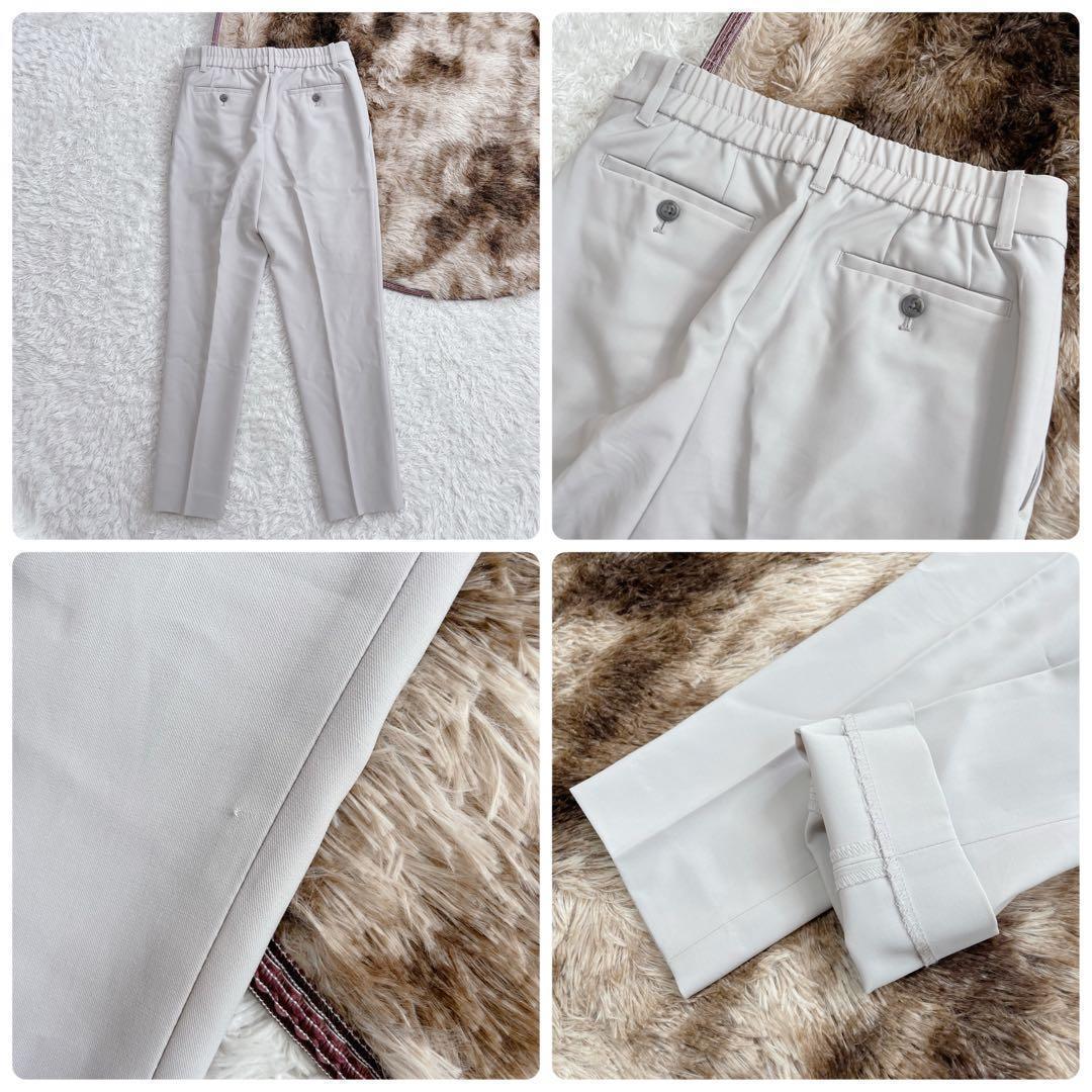 プラステ ノーカラー パンツ スーツ セットアップ 洗える 近年モデル