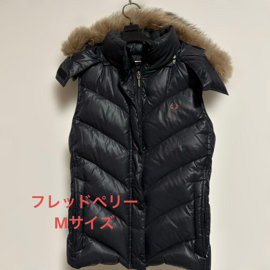 【るきとん様】Fred Perry フレッドペリー ダウンベスト 黒 　y2k