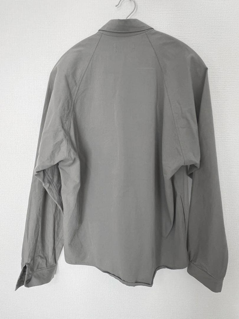 REMILLA レミーラ : 長袖ボタンダウン ドルマンツイルシャツ GRAY