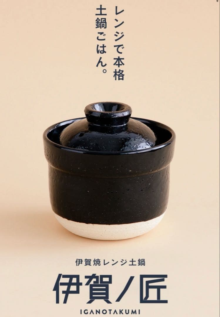 1人用 レンジで簡単 直火を超えた旨み溶け出す本格ごはん 伊賀焼レンジ土鍋