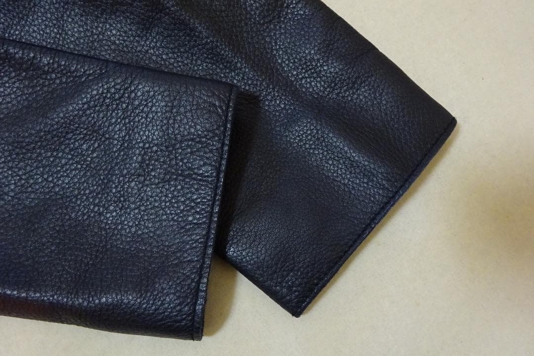 BOTTEGA VENETA ジャケット コート 38 レザー ダークネイビー