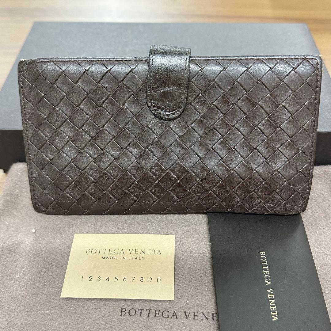 超良品‼️ ボッテガヴェネタ　財布　二つ折り　長財布　イントレチャート
