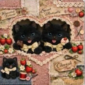 ねこパネル生地　ハンドメイド