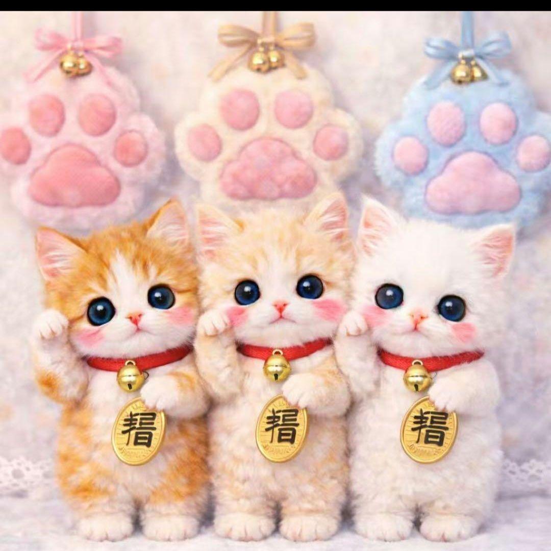 ねこパネル生地　ハンドメイド