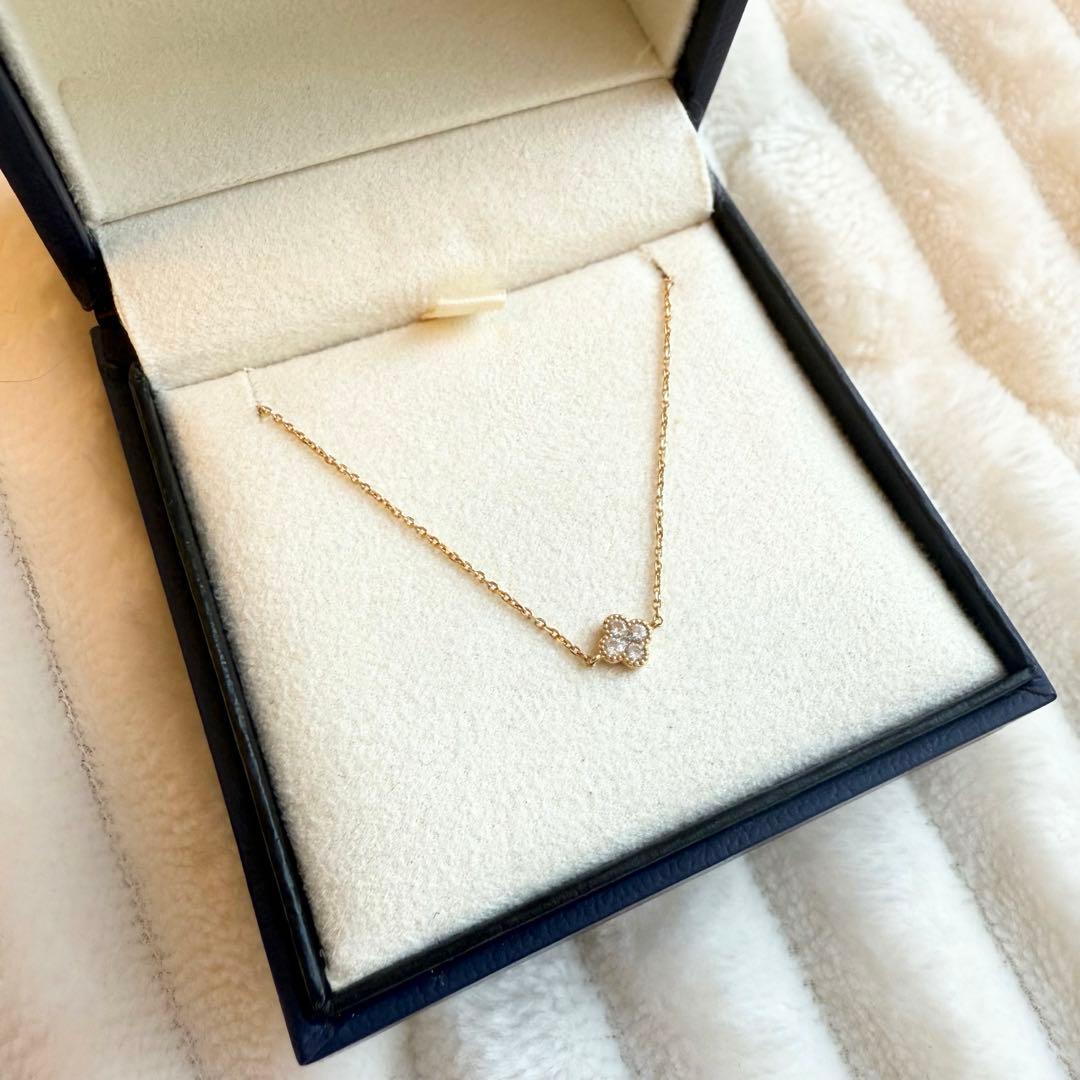 み*ゆ様 美品 ヴァンドーム青山 イエローゴールド クローバー ダイヤ K18