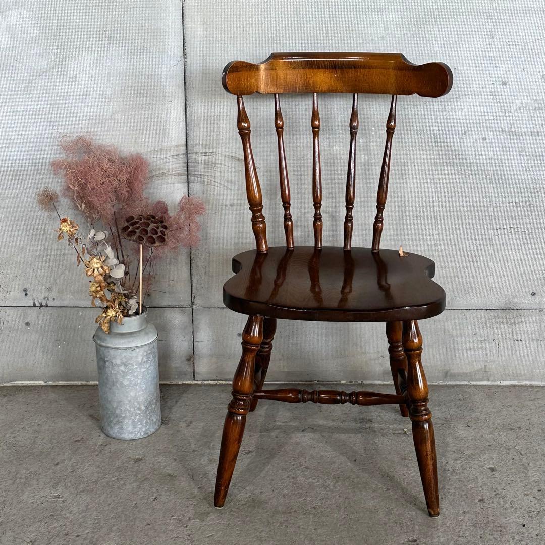 ✿訳あり✿ 昭和レトロ60s〜70s 飛騨産業 キツツキマーク ダイニングチェア