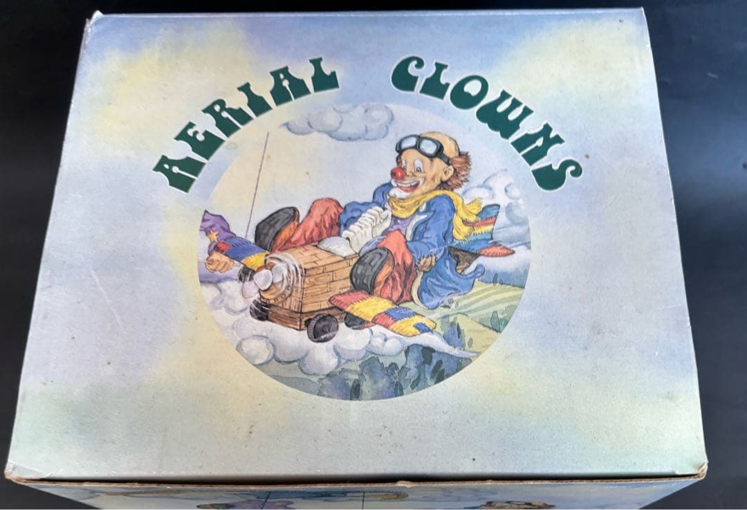 アンティーク 気球 ピエロ AERIAL CLOWNS 陶器 インテリア レトロ