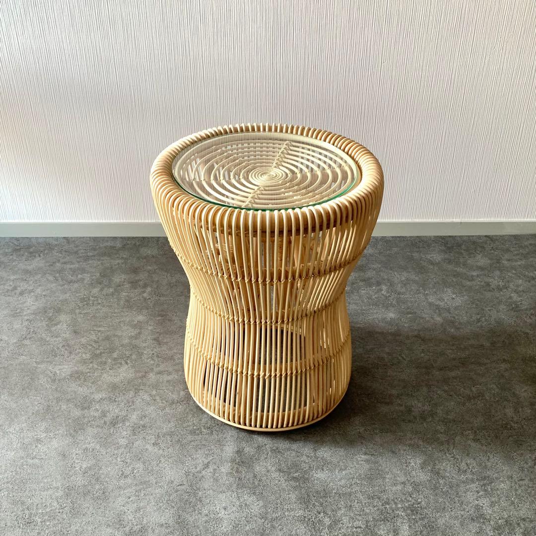 ラタンサイドテーブル