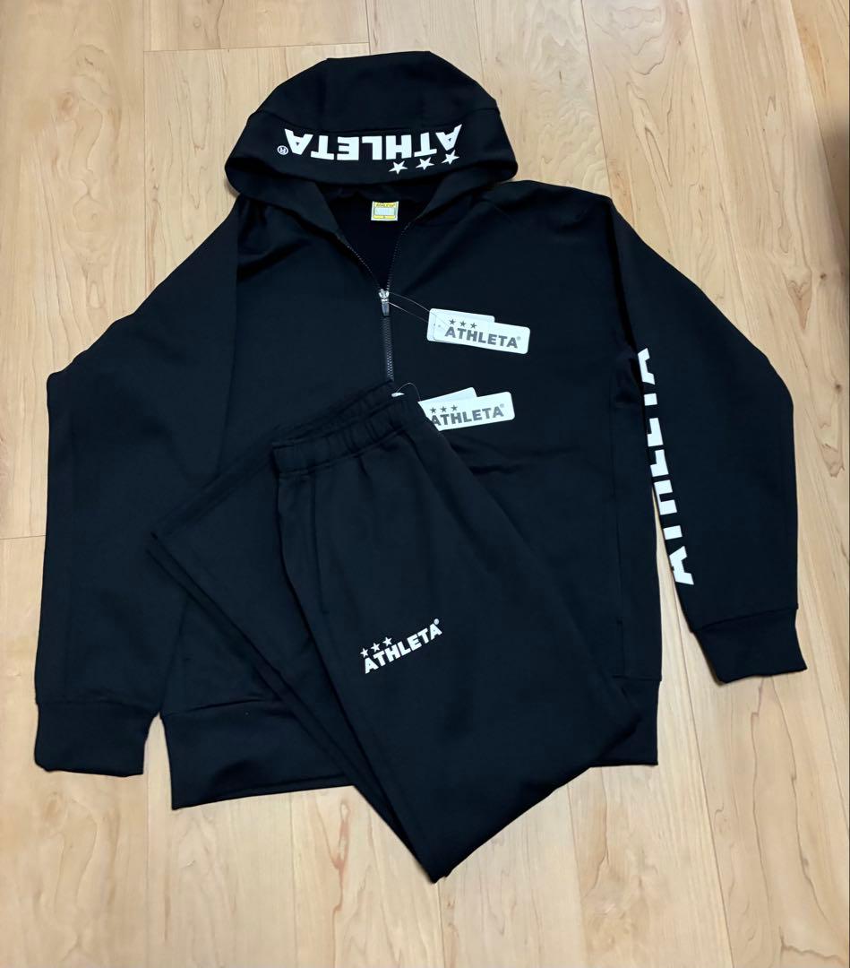 新品 ATHLETA メンズ　上下セット Oサイズ ブラック