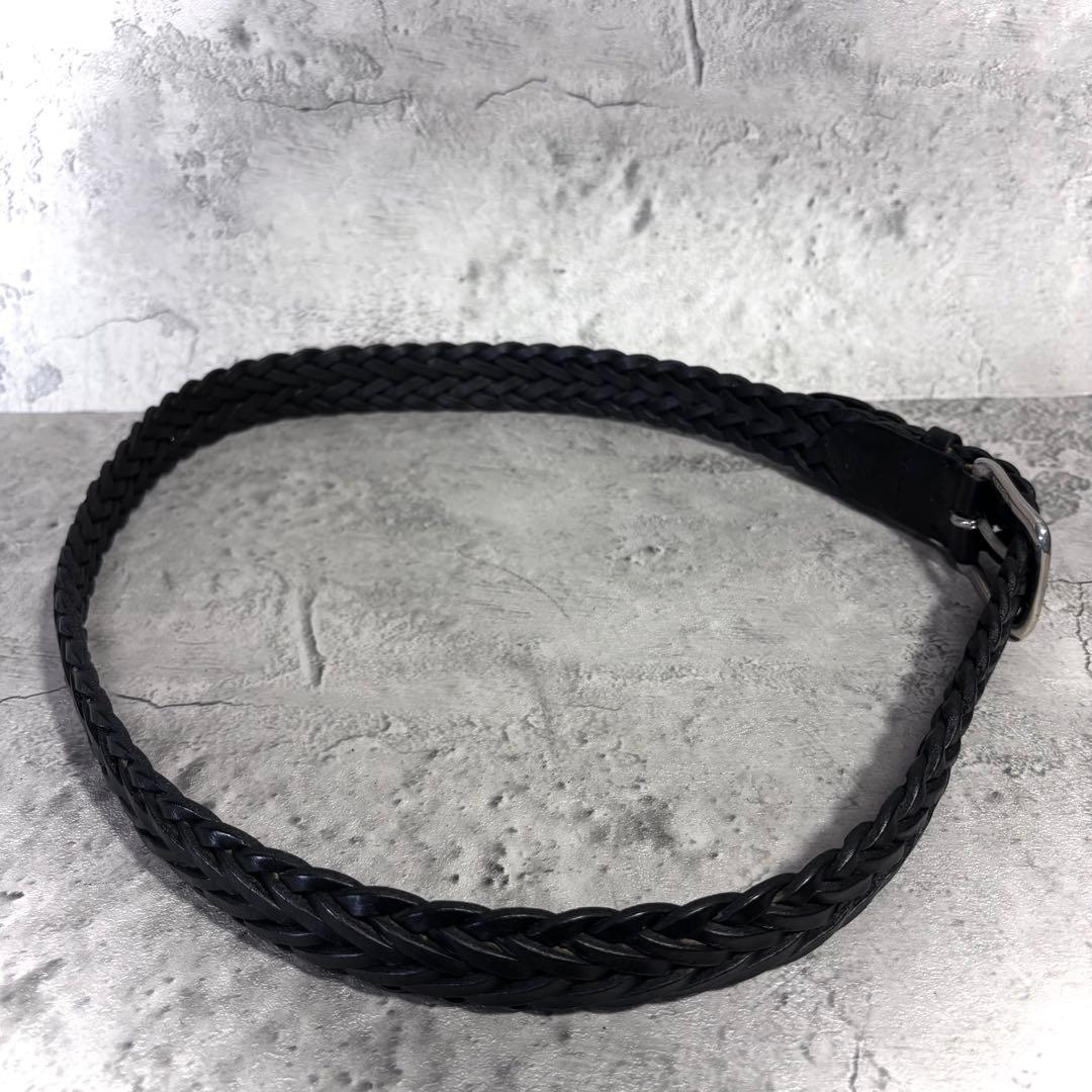 【odyssey！】ホワイトハウスコックス レザーメッシュベルト 黒 34