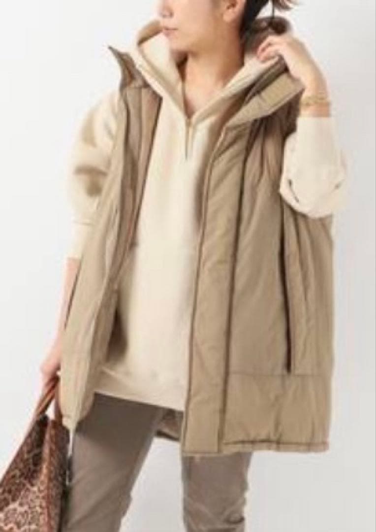 フレームワークWILDTHINGS別注モンスターパーカーベスト　ベージュ