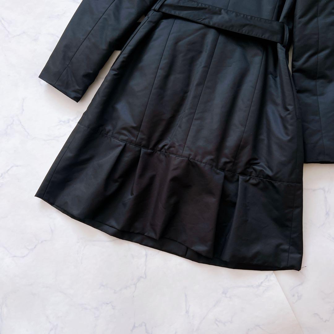 【良品】アナイ ANAYI トレンチコート 黒　36 中綿　ベルト付　ダブル