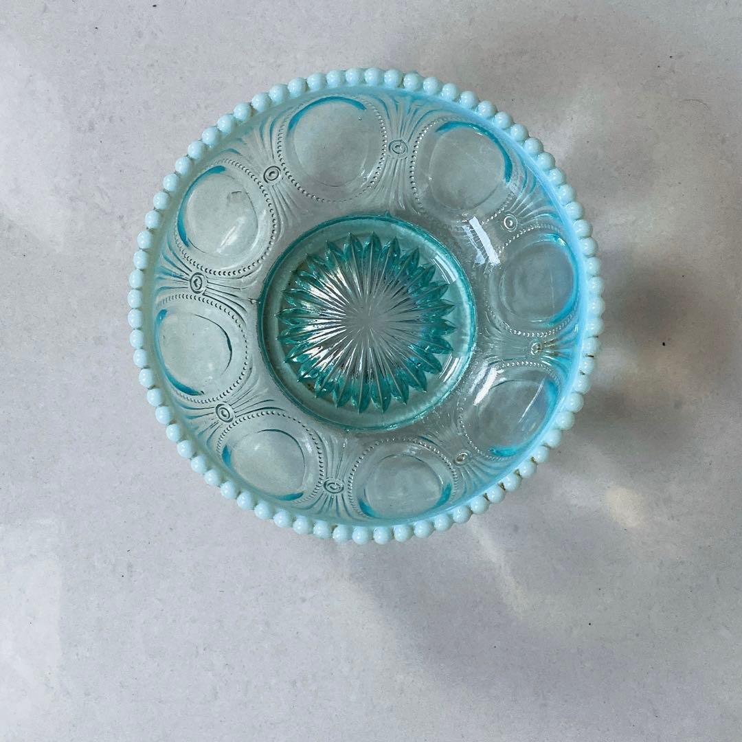 大正−昭和　和ガラス　昭和ガラス　乳白色　青乳白色　大